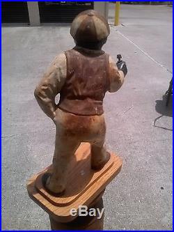 Vintage Lawn Jockey Statue, Cast Iron, Original paint