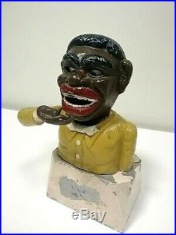 Vintage Mechanical Bank Jolly Boy Rare! Working. Original Painting