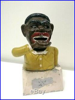 Vintage Mechanical Bank Jolly Boy Rare! Working. Original Painting