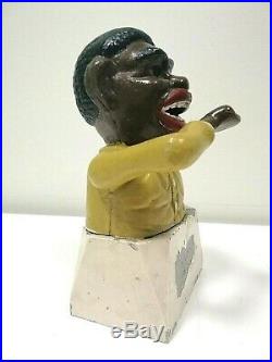 Vintage Mechanical Bank Jolly Boy Rare! Working. Original Painting