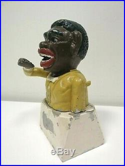 Vintage Mechanical Bank Jolly Boy Rare! Working. Original Painting