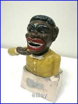 Vintage Mechanical Bank Jolly Boy Rare! Working. Original Painting