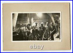 Vintage Mounted Snapshot, Occupational Photo, Group Of African American Men