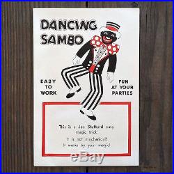 Vintage Original DANCING SAMBO BLACK AMERICANA Mechancial Moving Toy in Envelope