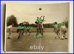 Vintage Original Found Photo Boys Basketball Pro Keds Sneakers 1950s Jump Shot