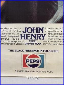 Vintage Pepsi-Cola Black History Poster John Henry