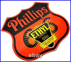 Vintage Phillips 66 Ethyl Porcelain Sign- Service Station Gasoline Americana