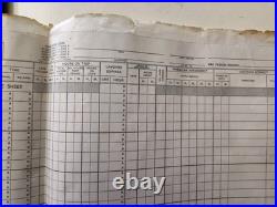 Vintage Pullman Porter Timesheets Authentic Originals In Triplicate