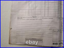 Vintage Pullman Porter Timesheets Authentic Originals In Triplicate