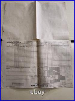 Vintage Pullman Porter Timesheets Authentic Originals In Triplicate