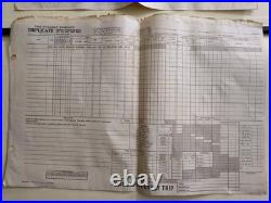 Vintage Pullman Porter Timesheets Authentic Originals In Triplicate