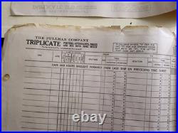Vintage Pullman Porter Timesheets Authentic Originals In Triplicate