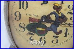 Vintage RARE Little Black Popeye DOEHLER Alarm Clock Black Americana WORKS