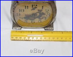 Vintage RARE Little Black Popeye DOEHLER Alarm Clock Black Americana WORKS