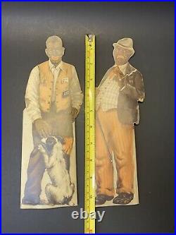 Vintage RARE Pepsodent Co Amos & Andy Black Americana Cardboard Stand up Figures