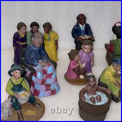 Vintage Rare JP Americana African American Resin Figurines Hand Painted Lot 80's