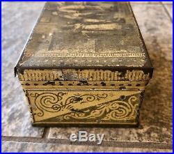 Vintage Rare The Diamond Match Co. Black Americana Tin Litho Box 1880s