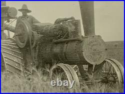 Vintage Rare Townsend Oil Tractor Black White Photograph Farming Steam Engine