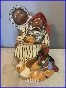 Vintage Rick Wisecaver Black Americana. Holiday Cookie Jar. 11