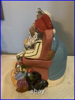 Vintage Rick Wisecaver Black Americana. Holiday Cookie Jar. 11