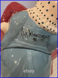 Vintage Rick Wisecaver Black Americana. Holiday Cookie Jar. 11