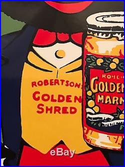 Vintage Robertson Golden Shred Marmalade, Heavy Steel & Porcelain MINT