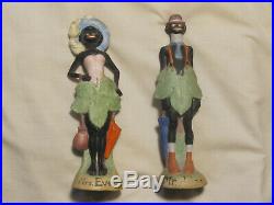 Vintage Schafer Vater Elongated Bisque Figure Mr. Adam and Mrs Eve