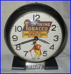 Vintage Smoking Tobacco Alarm Clock Black Americana / Memorabilia Sambo Cigar