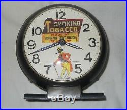 Vintage Smoking Tobacco Alarm Clock Black Americana / Memorabilia Sambo Cigar