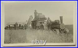 Vintage Townsend Oil Tractor Black White Photograph Farming Steam Engine