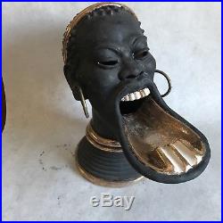 Vintage black americana ashtray
