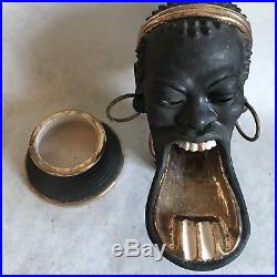 Vintage black americana ashtray