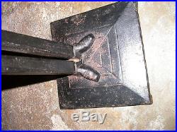 Vintage black americana cast iron butler ashtray cigarette smoking stand