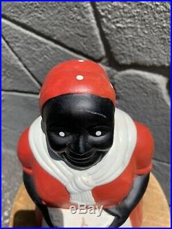 Vintage collectible Black Americana Figure with Red Dress Cookie Jar