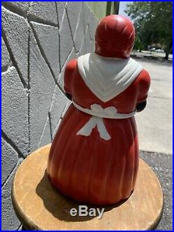 Vintage collectible Black Americana Figure with Red Dress Cookie Jar