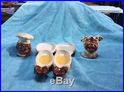 Vintage enesco black mammy and chef salt pepper and spoon-holder occupied japan