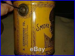 Vintage tobacco tin/pail niggerhair/bigger hair Rare blk americana