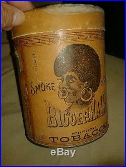 Vintage tobacco tin/pail niggerhair/bigger hair Rare blk americana