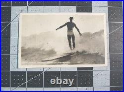 Vtg 1920s ephemera Surfing in Hawaii Tom Blake Waterman postcard