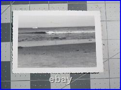 Vtg 1950s snapshot photo Surfing at Malibu 1953 G1