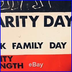 Vtg 1970 Black Solidarity Day Strike A Blow For Freedom Activist Poster