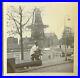 Vtg 70s Amsterdam Netherlands Windmill House Boat Black Americana Tourist Photo