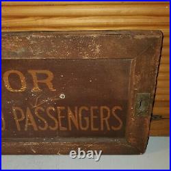 Vtg Antique Railroad Train Jim Crow Segregation Sign White / Colored Passengers