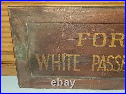 Vtg Antique Railroad Train Jim Crow Segregation Sign White / Colored Passengers