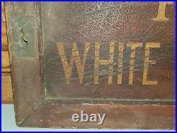 Vtg Antique Railroad Train Jim Crow Segregation Sign White / Colored Passengers