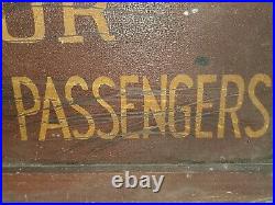 Vtg Antique Railroad Train Jim Crow Segregation Sign White / Colored Passengers