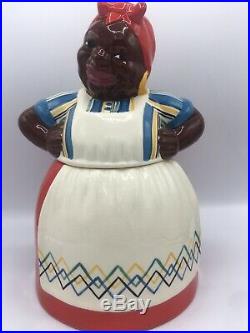 Vtg Aunt Jemima Mammy Cookie Jar unsigned Brayton Laguna Pottery Black Americana