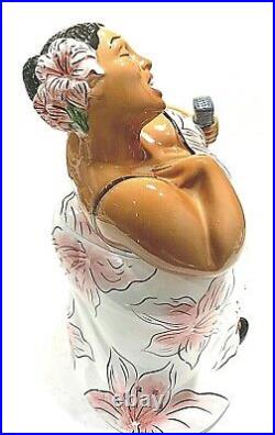 Vtg Black Americana, Jazz Diva / Cookie Jar by Clay Art / Jazz Singer