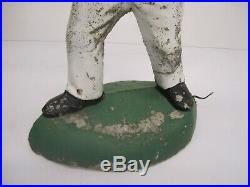 Vtg Black Americana Lawn Jockey Jocko Yard Statue Light Hitching Post Concrete