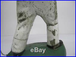 Vtg Black Americana Lawn Jockey Jocko Yard Statue Light Hitching Post Concrete